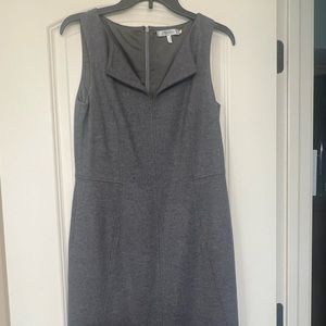 Max Mara midi work dress, gray, size 42 (US 8/10), 100% wool